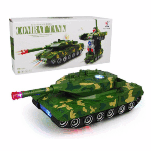 Robot Tank, 3D Lighting & Sound Tank Robot, Electric Deformation Tank Robot Speelgoed met licht en muziek, Transforming Robot Tank