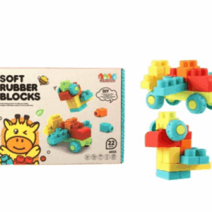 Speelset Zachte Rubber Bouwstenen | Zachte Blokken | Auto 22PCS