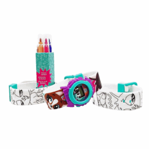 Littlest Pet Shop 4837 DIGITALE HORLOGE + 2 BANDJES OM ZELF IN TE KLEUREN EN 4 STIFTEN