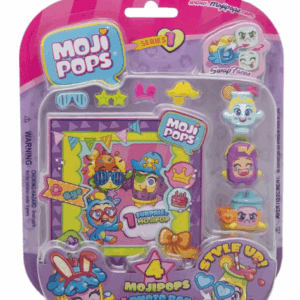 MEGABLEU - 800814 - Blisterverpakking van 4 MOJIPOPS met accessoires en een Photo Pop
