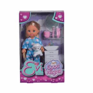 SIMBA Doll Evi gaat slapen in pyjama met een schaap