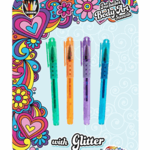 Grafix Tattoo Glitter Gelpennen op kaart