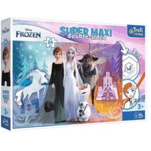 PUZZEL 3 IN 1 FROXEN PUZZEL + KLEURPLAAT EN DOOLHOF